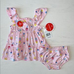 Magnetic Me Modal Dress Diaper Cover Sundae Fundae 3-6 months